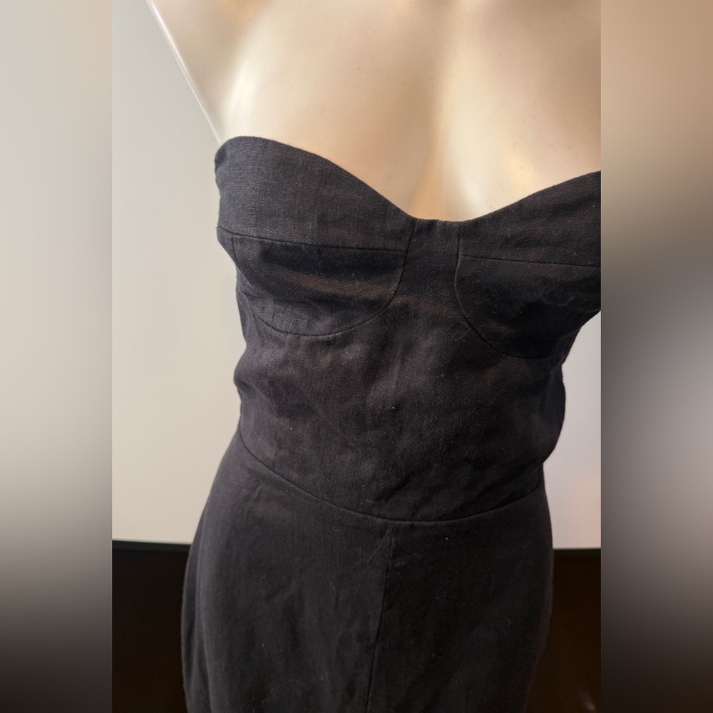 Reformation Black Linen Oboe Dress - Picture 9 of 11